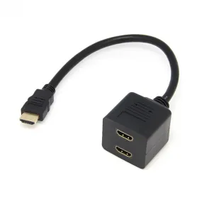 0.3 M 1 HDMI Male to 2 Female Audio Video Spliter Switch For HDTV / DVD / for PS3 Or PSP,HDMI adapter