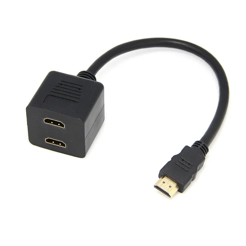 0.3 M 1 HDMI Male to 2 Female Audio Video Spliter Switch For HDTV / DVD / for PS3 Or PSP,HDMI adapter