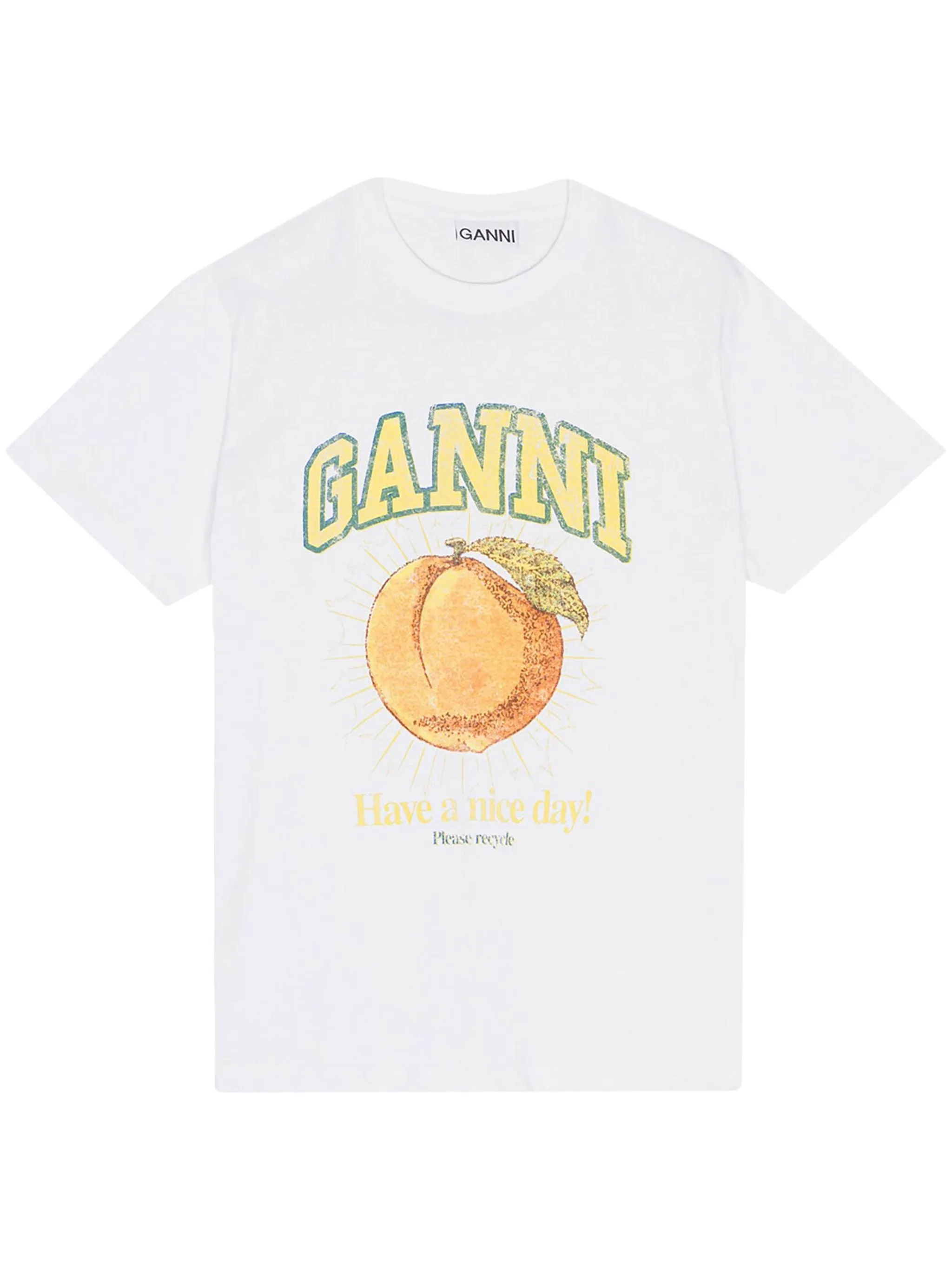 3452314 GANNI front print logo trendy outdoor travel casual t shirt