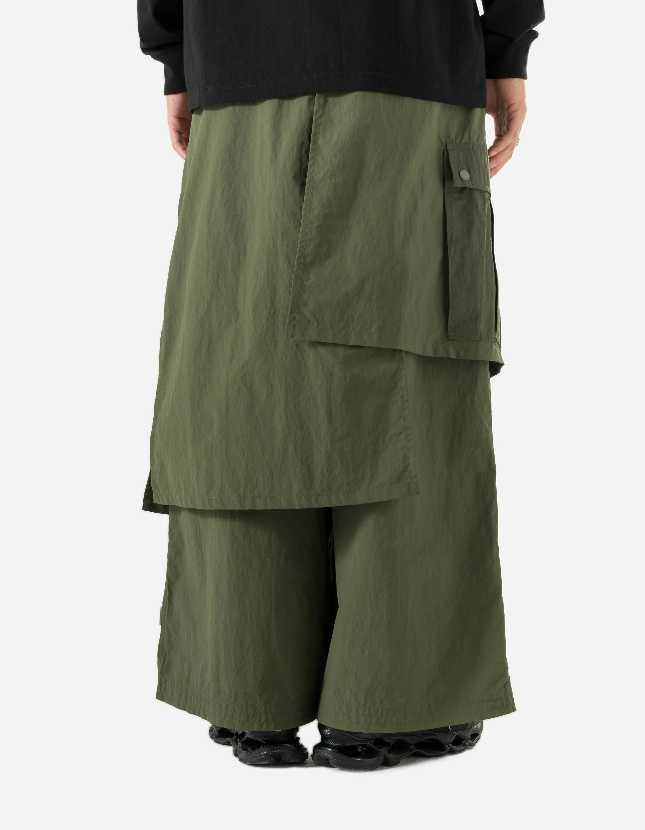 5283 Asym Cargo Hakama Pants WR Olive