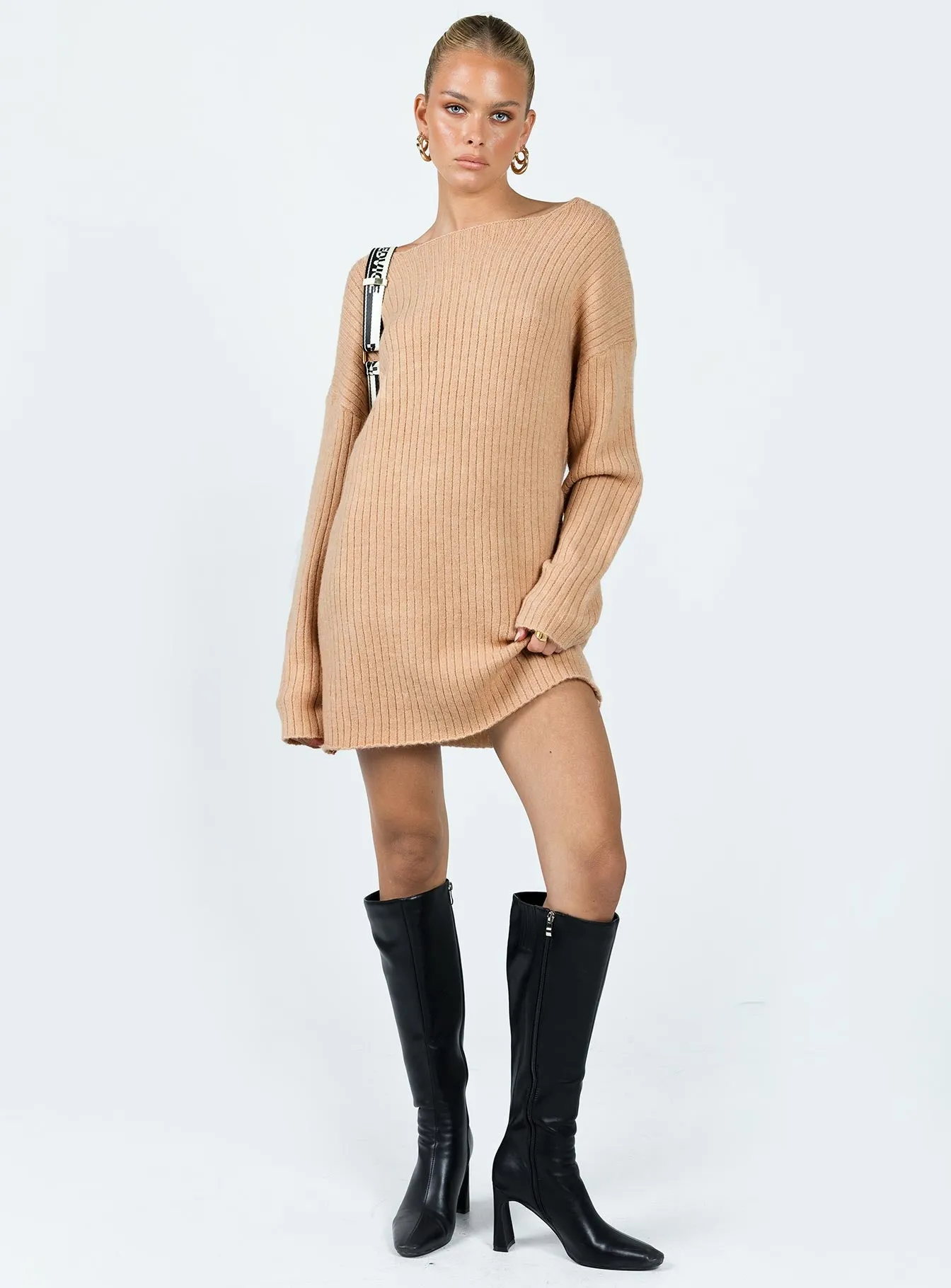 Alivia Sweater Dress Beige