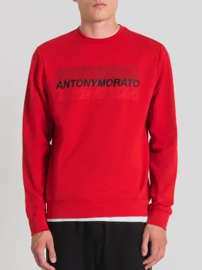 Antony Morato Men Solid Round Neck Full Sleeves Sweatshirt