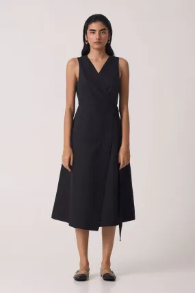 Arandi Black Wrap Dress