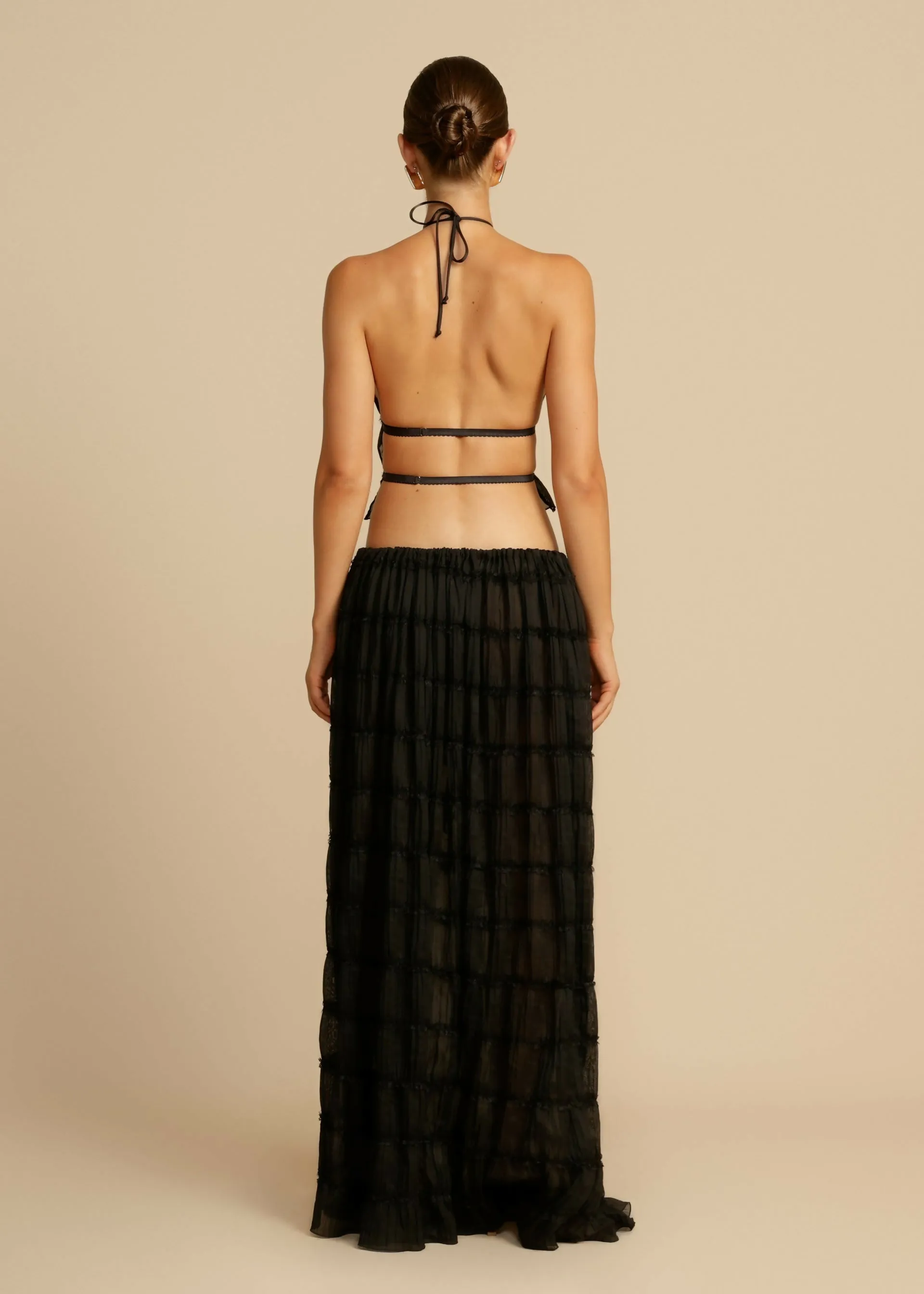 Arcina Ori Juliette Halter and Skirt Set in Black