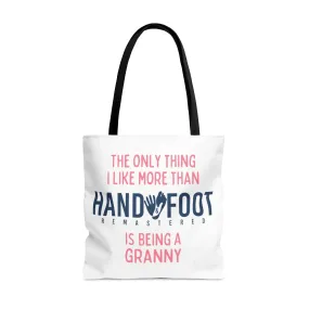 Being a Granny Hand & Foot Remastered Polyester Tote Bag - 2 Sizes