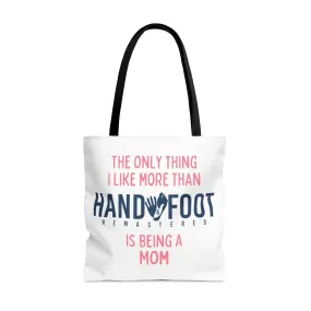 Being a Mom Hand & Foot Remastered Polyester Tote Bag - 2 Sizes