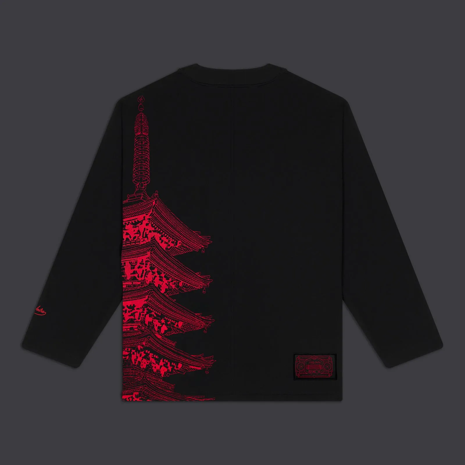 Bench Tokyo Kimono Sweatshirt Black/Red