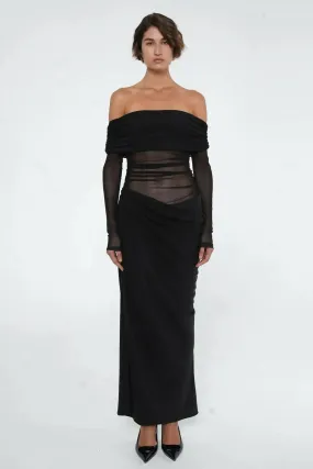 Benni Yasmin Off-Shoulder Maxi Dress