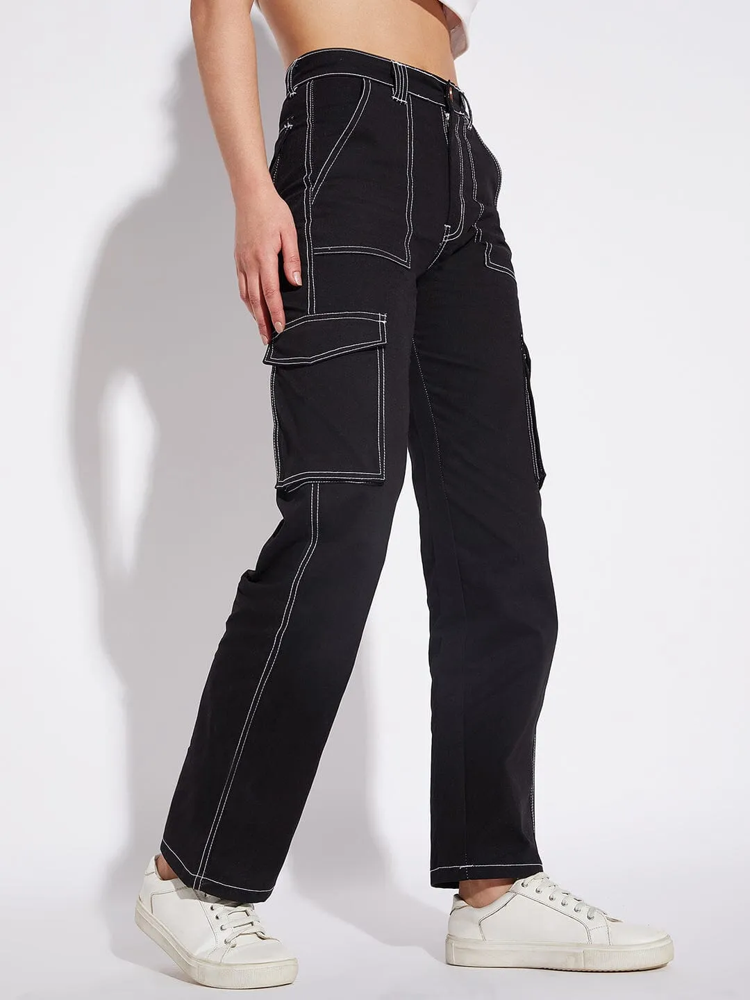 Black Unisex Carpenter Cargo Pants