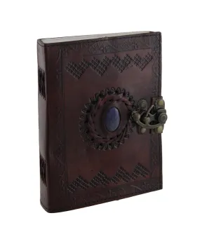 Blue Stone Embossed Leather Notebooks