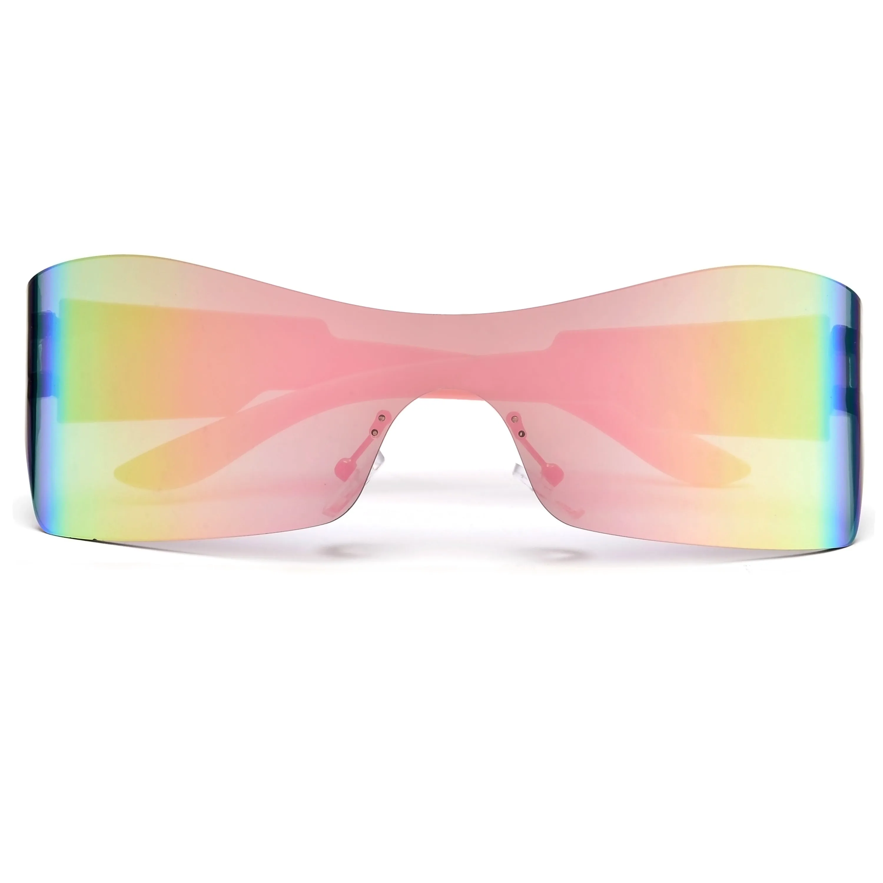 Bold Futuristic Vibe Rimless Shield Sunnies