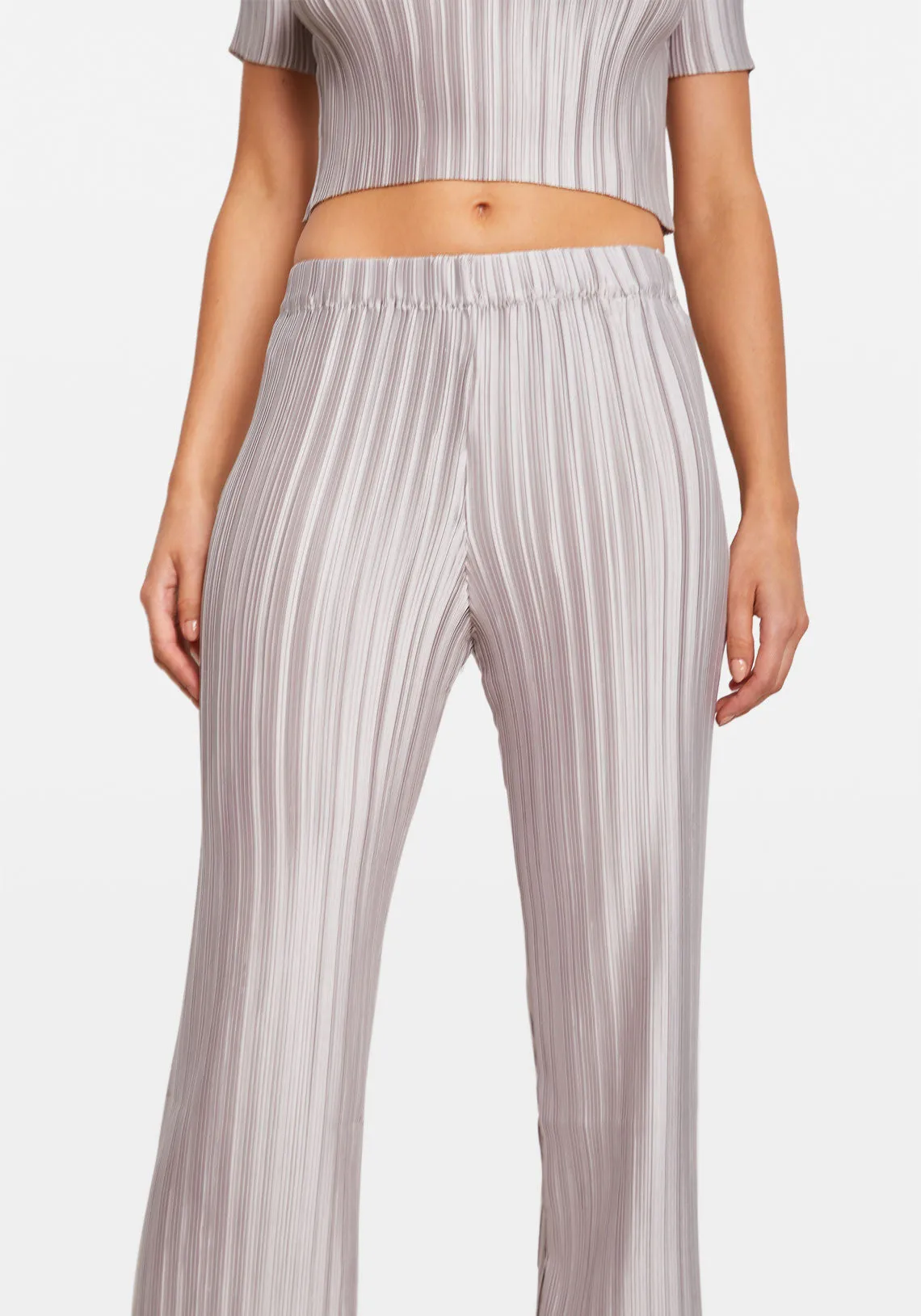 BOX PLEAT STRAIGHT PANT PLATINUM