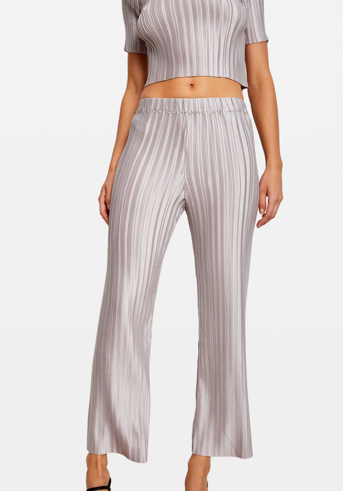 BOX PLEAT STRAIGHT PANT PLATINUM