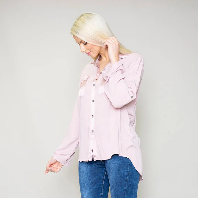 Carrie Pocket Shirt (Rose)