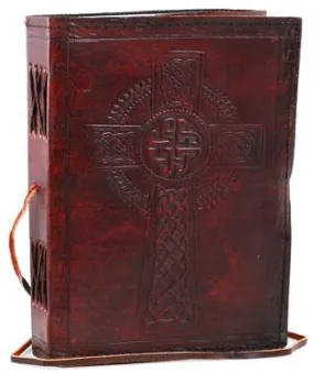 CELTIC CROSS LEATHER BLANK BOOK