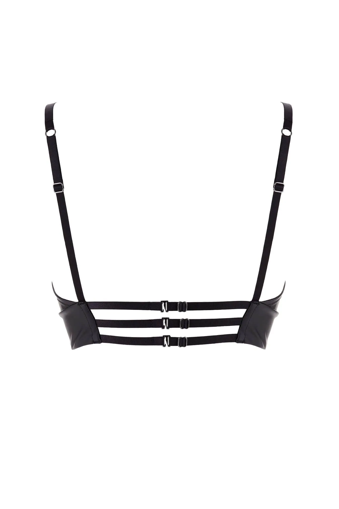 Chambre Noire Vegan Leather Longline Bralette