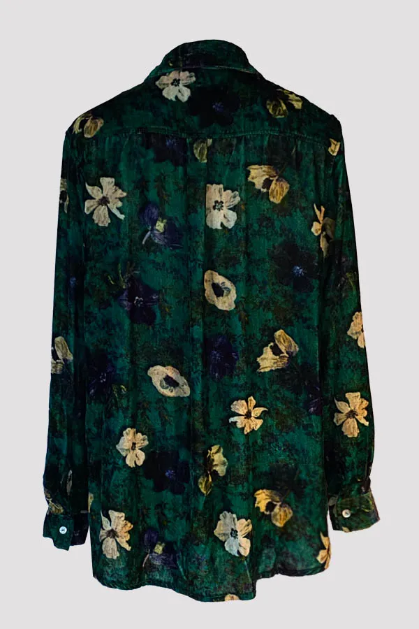 Concordia Anemone Green Velvet Classic Shirt