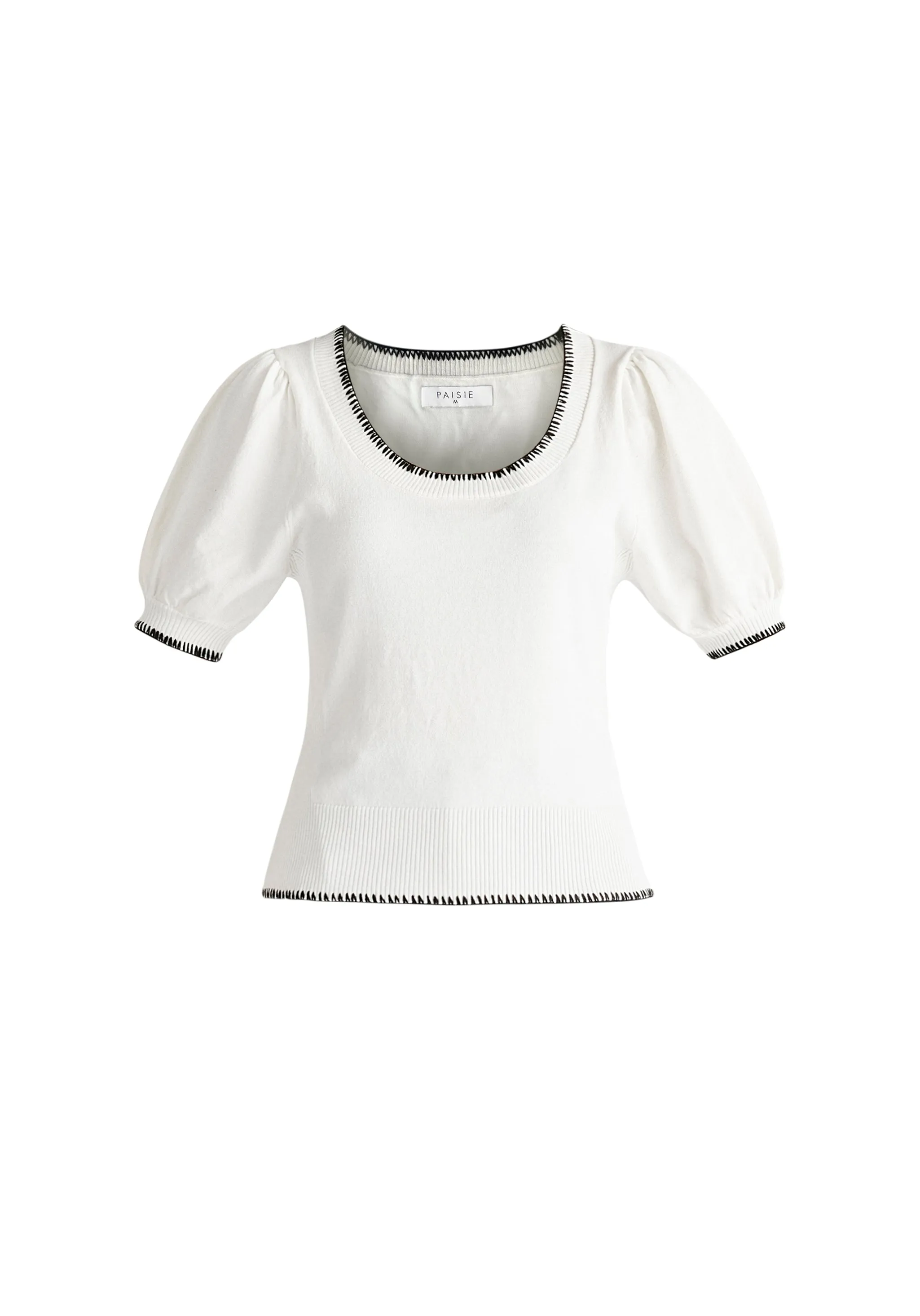 Contrast Whipstitch Top