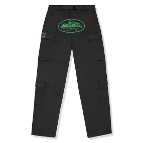 Corteiz Mula Guerillaz Black Green Cargo Pants