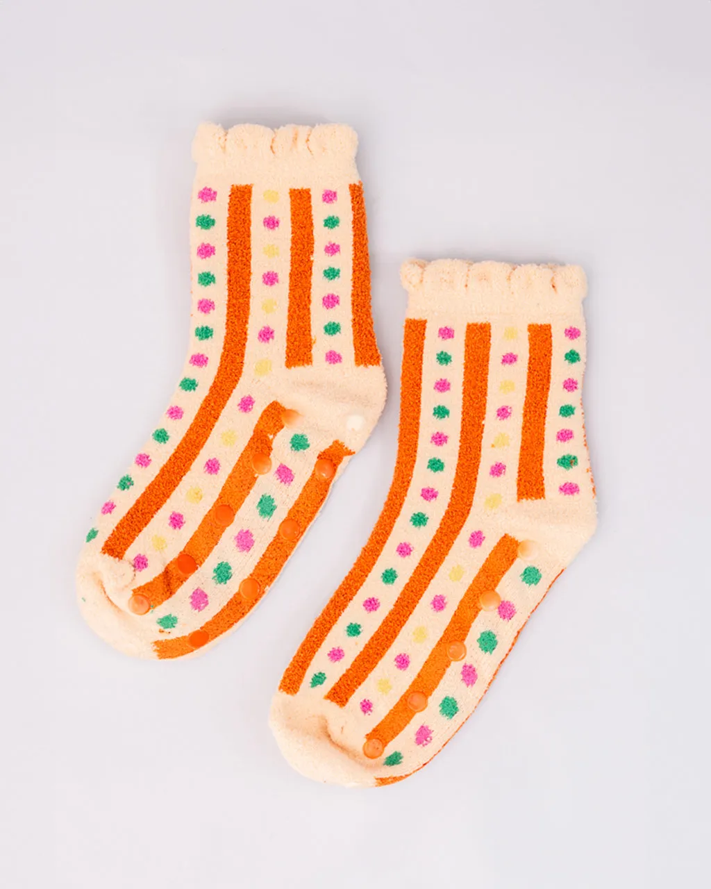 Cozy Grip Socks - Stripes and Dots