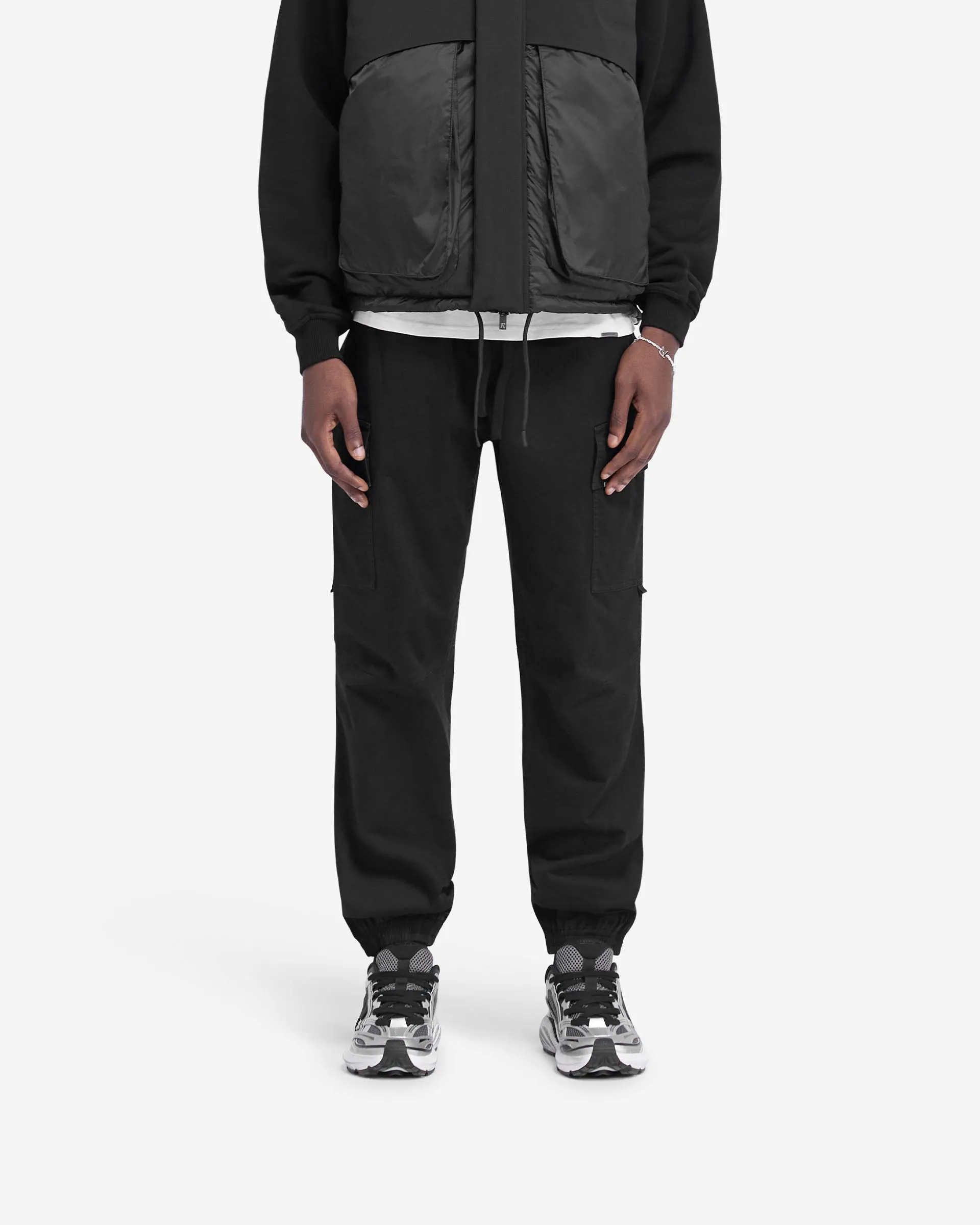 Cuffed Cargo Pant - Black