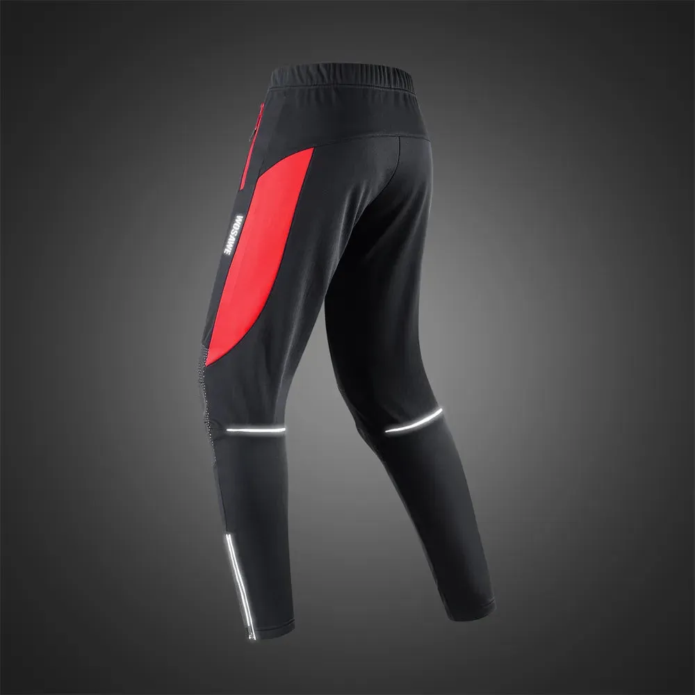 Cycling Pants Men Winter Fleece Warm Pant Outdoor Casual Pants Long Bicycle Fishing Fitness Pants Reflective Trousers