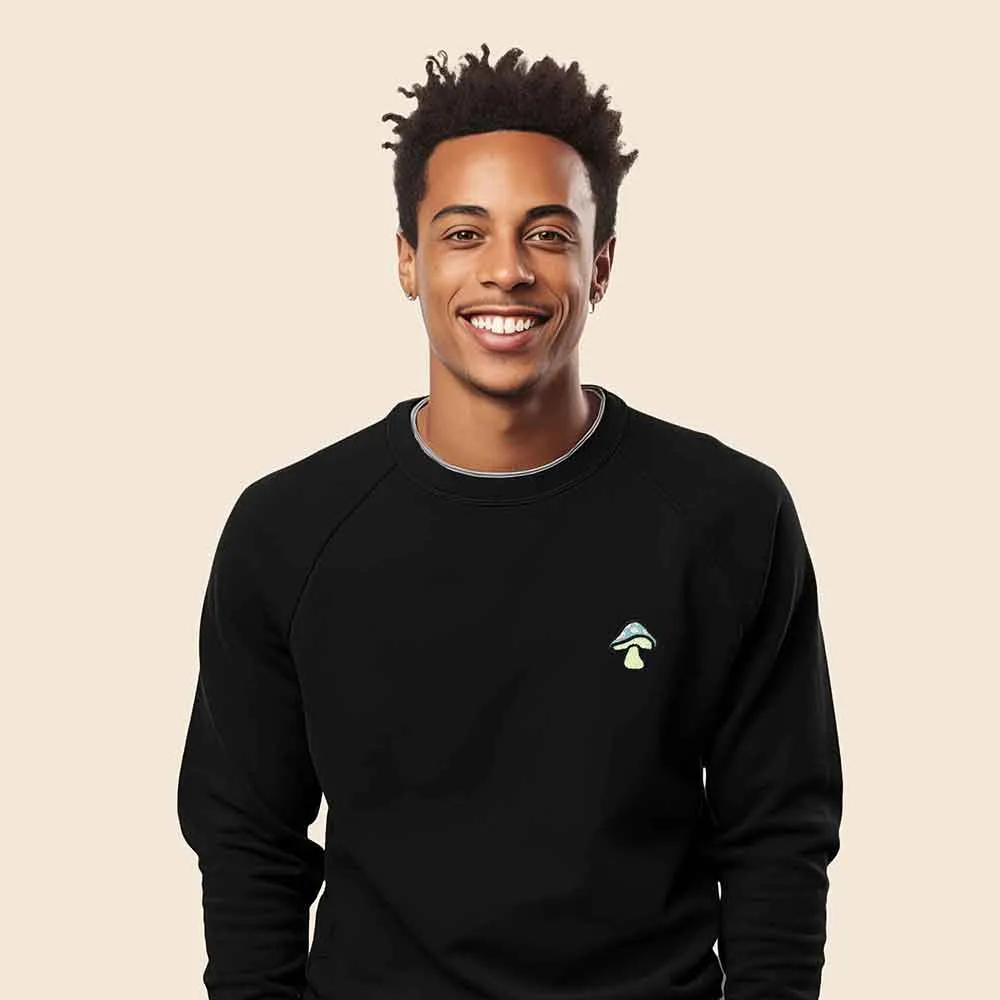 Dalix Mushroom Crewneck Sweatshirt (Glow in the Dark)