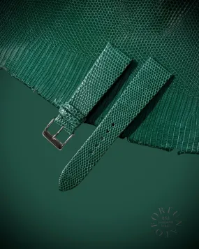 Dark Green genuine Lizard strap