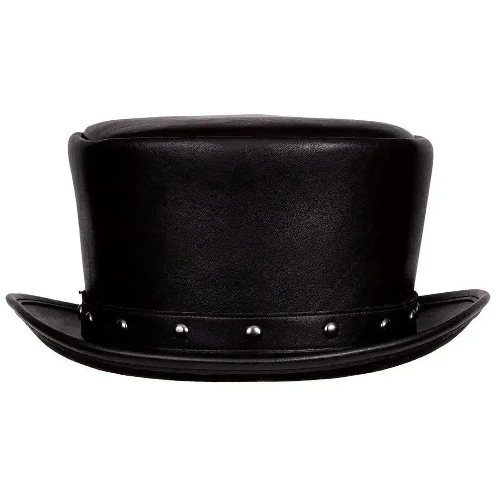 Deadwood Trading Brimstone - Faux Leather Deadman Steampunk Top Hat