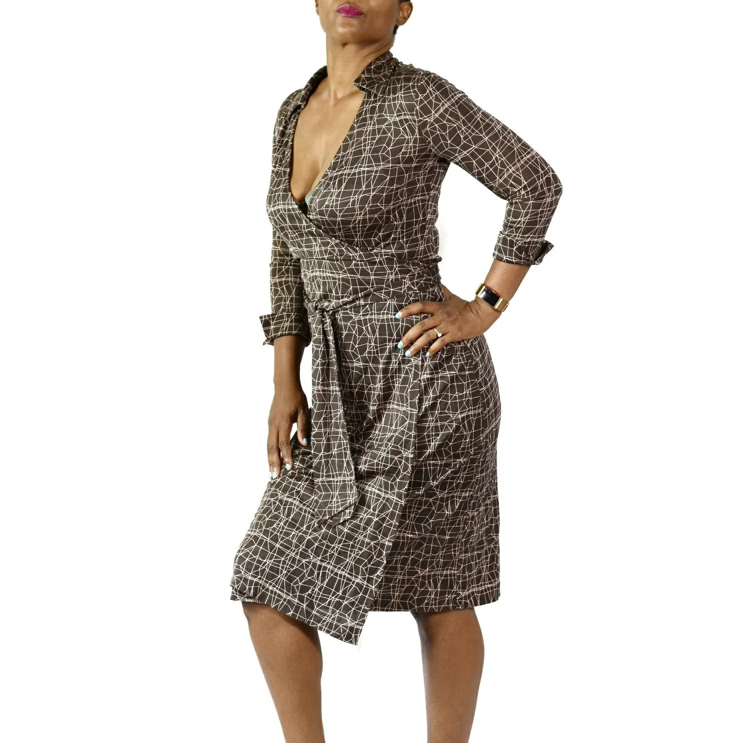 Diane von Furstenberg Justin Wrap Dress Size 4