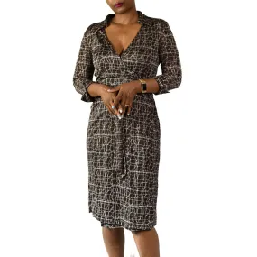 Diane von Furstenberg Justin Wrap Dress Size 4