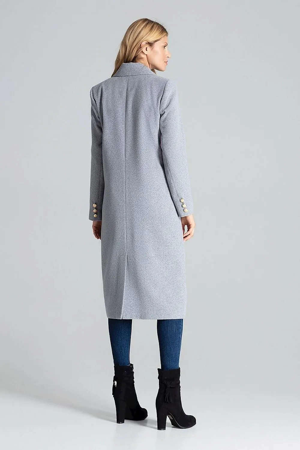 Double-Breasted Classic Coat With Collar Figl