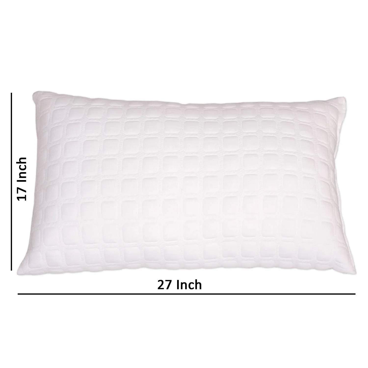 Dreamfactory 400 GSM Knitted Fabric Soft Fluffy Sleeping Pillow (DF-MICRO-17X27-PC2)