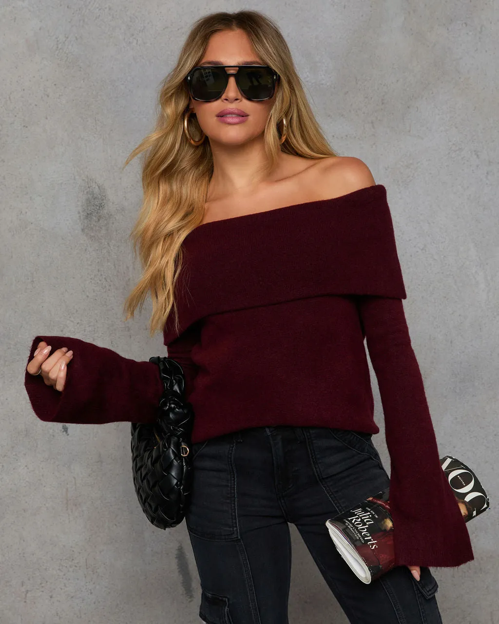 Dreamworld Off The Shoulder Pullover Sweater