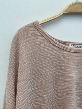 Dusty Beige Crinkle Sweater