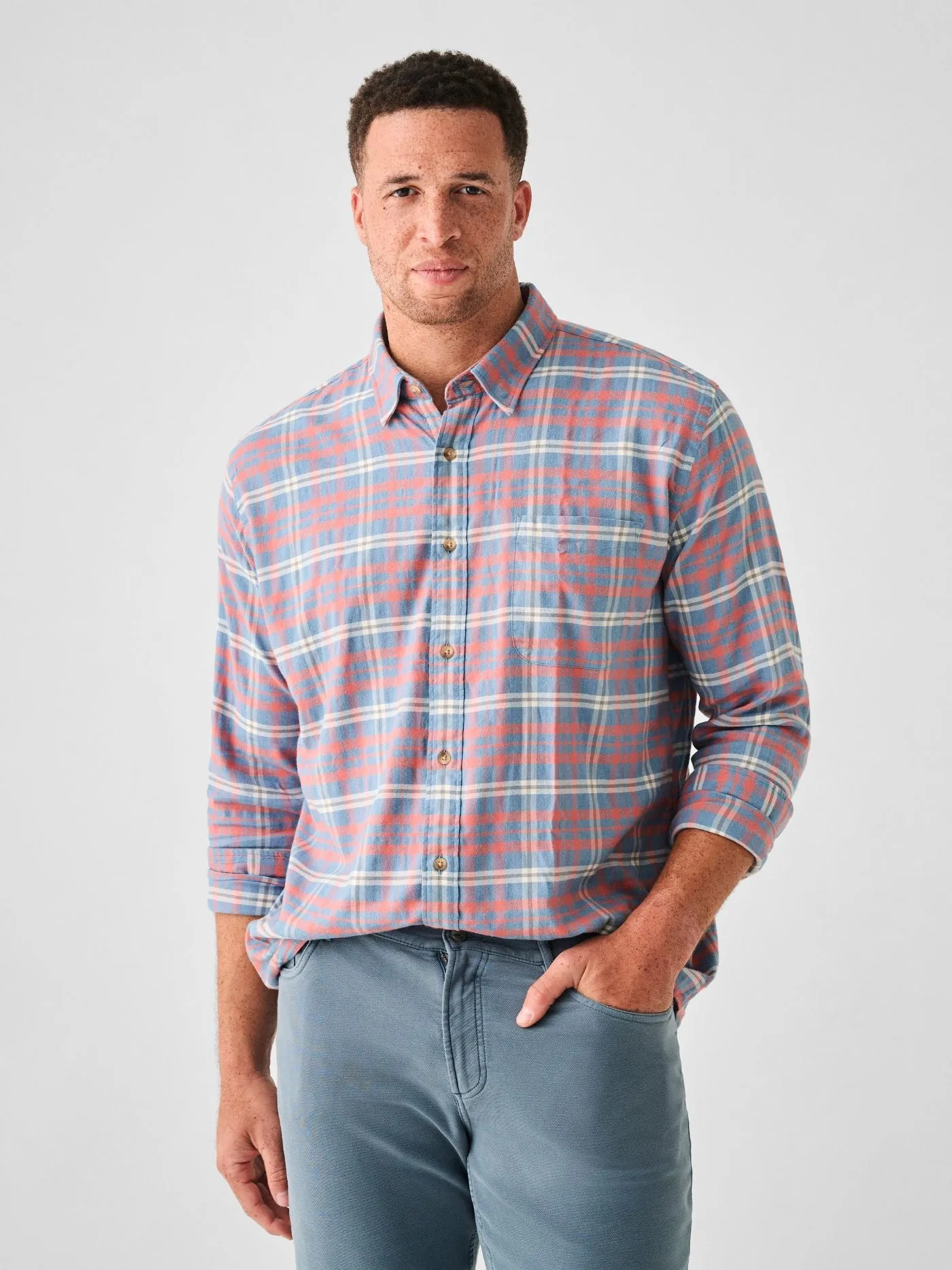 Faherty The All Time Shirt in Niagara River Plaid