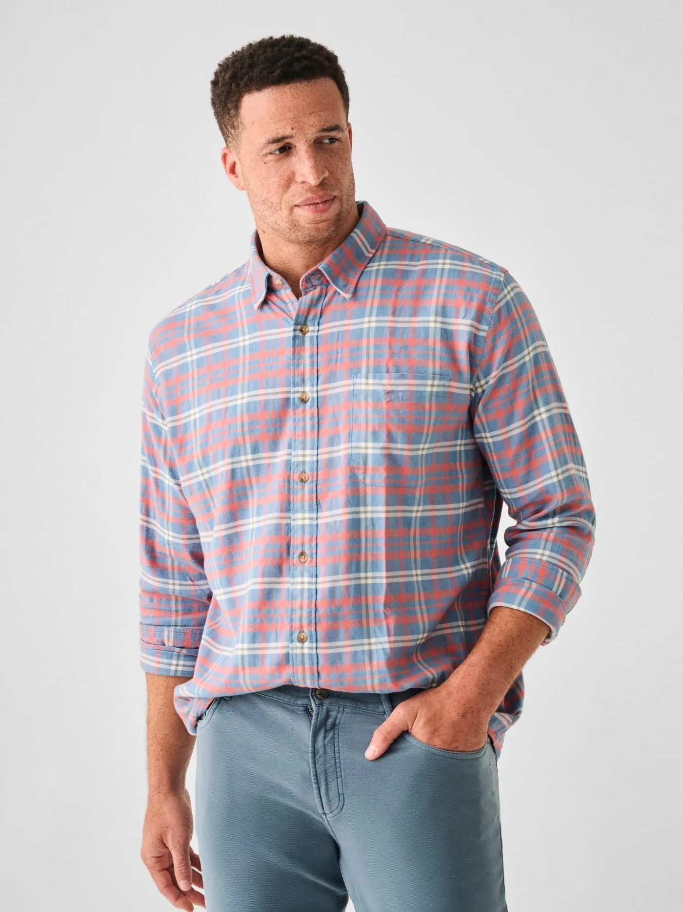 Faherty The All Time Shirt in Niagara River Plaid