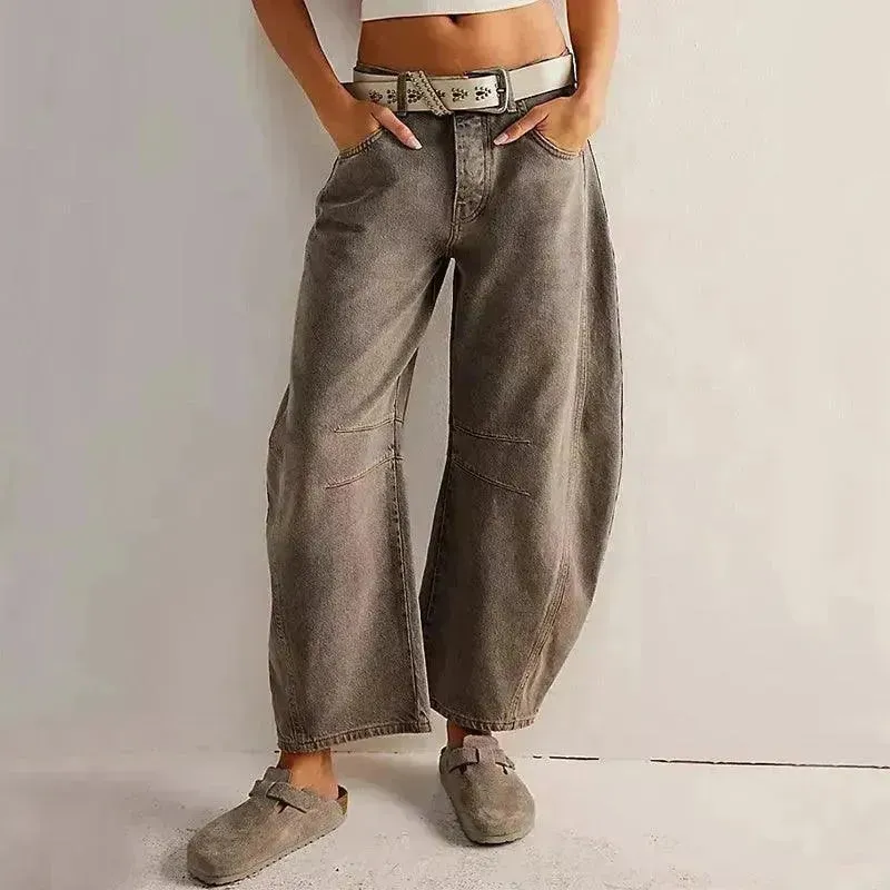 Fashion Loose Wide-leg Pants Summer Sports Straight  Casual Cotton Trousers Women's Trouser Pant