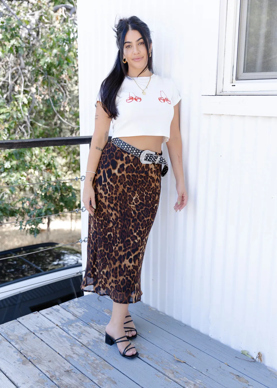 Fierce & Flowing Leopard Maxi Skirt