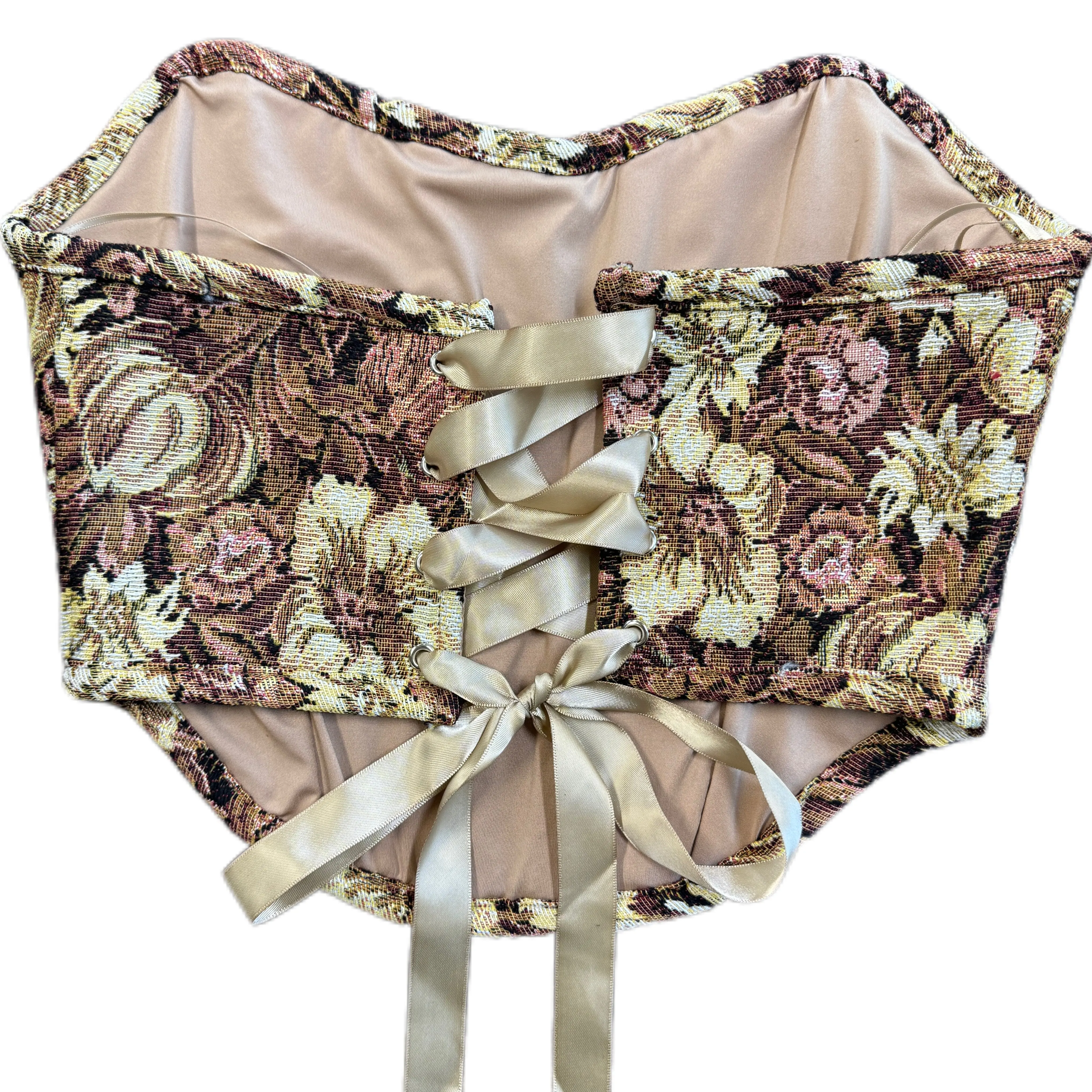 Floral Tapestry Bustier Corset Top