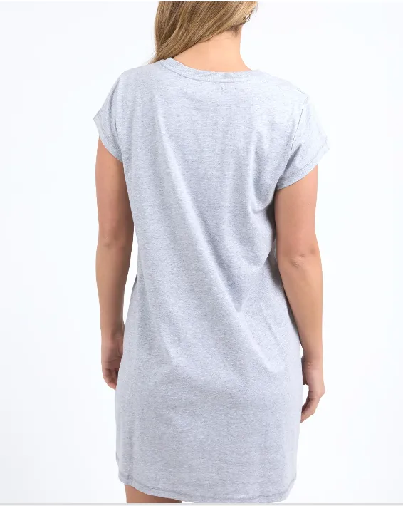 Foxwood Signature Tee Dress - Grey Marble