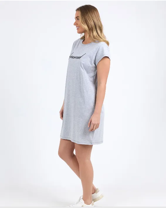 Foxwood Signature Tee Dress - Grey Marble