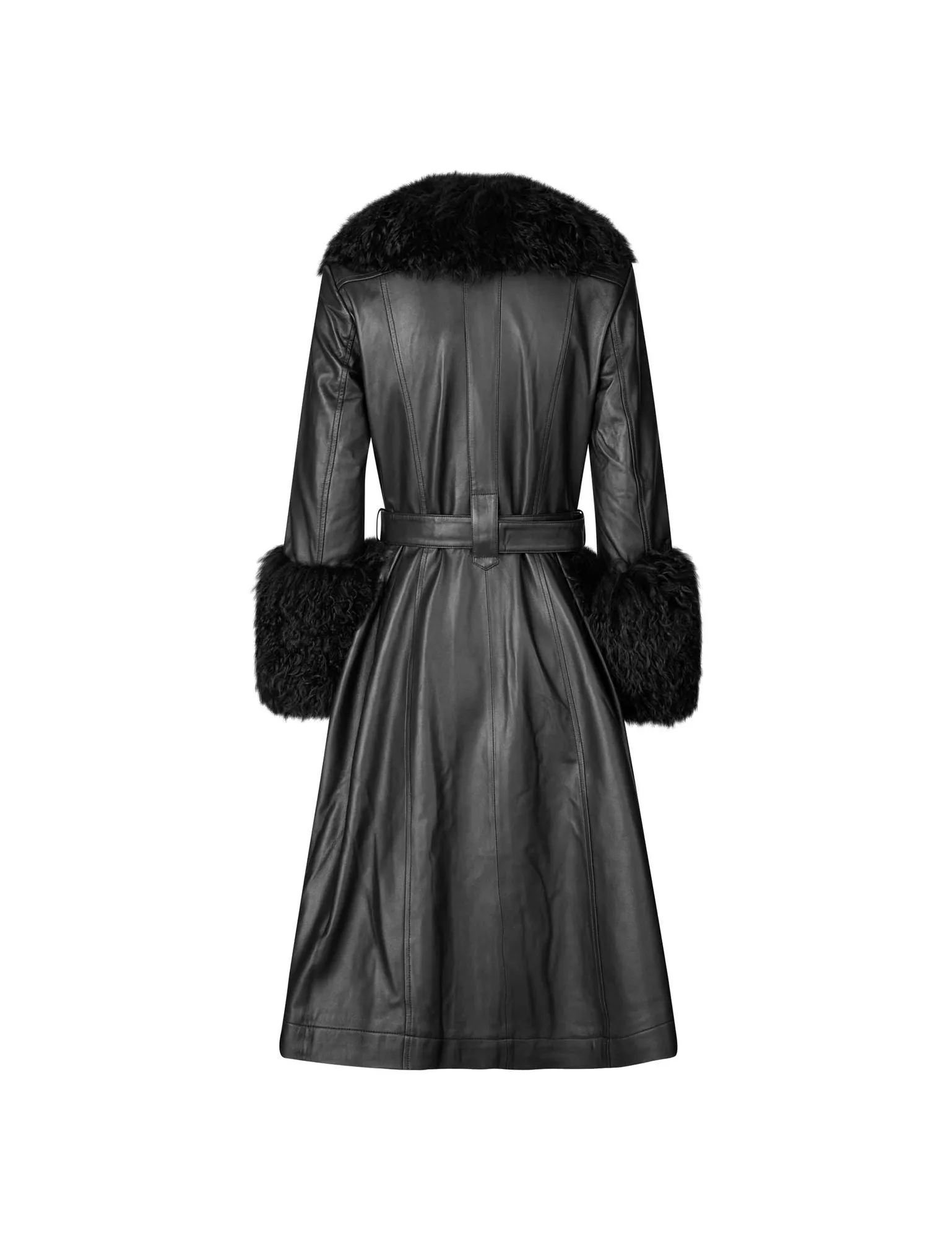 Foxy Shearling Coat — Black