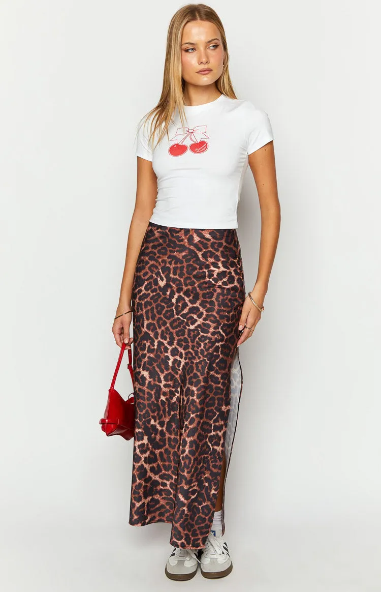 Genevieve Leopard Print Maxi Skirt