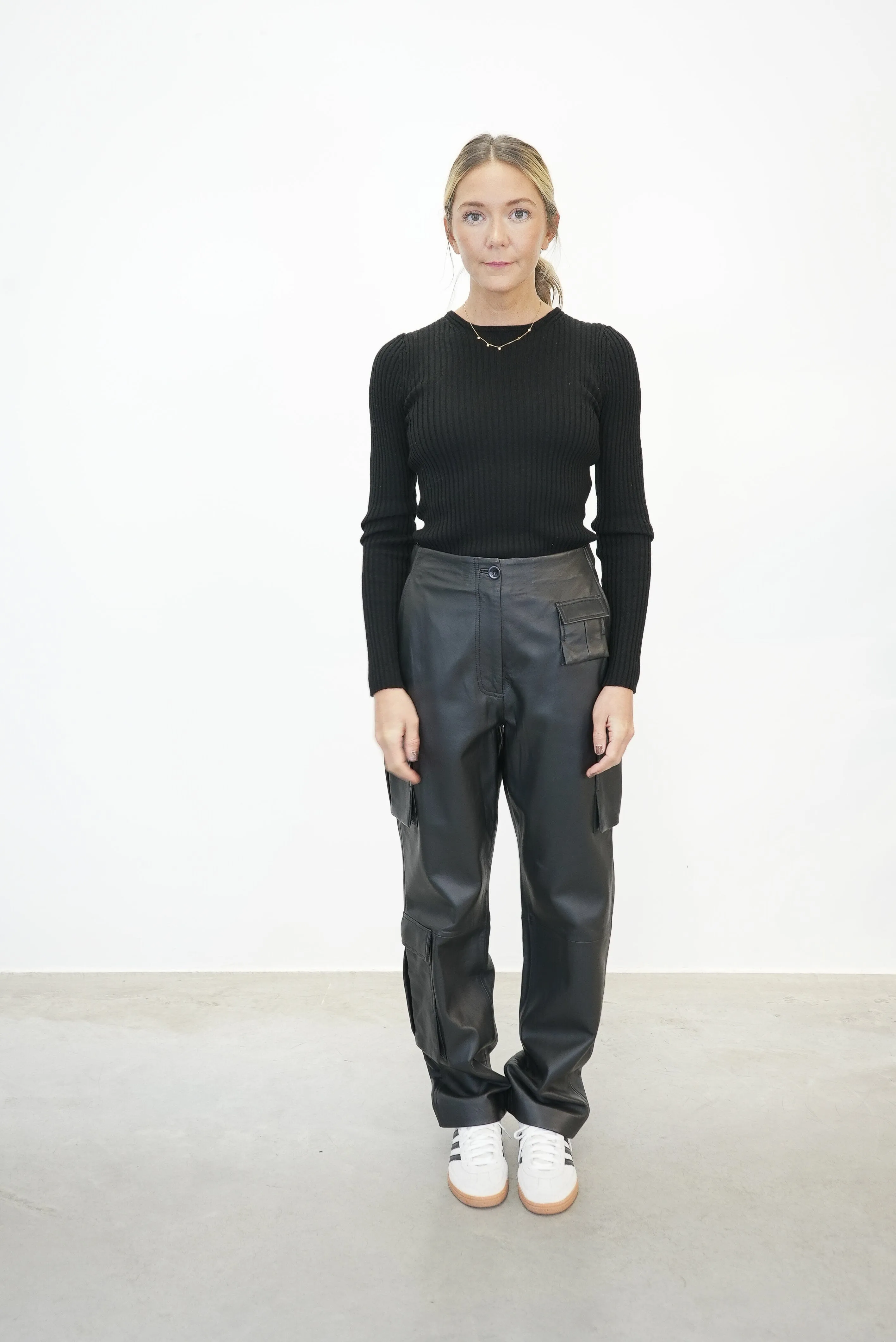 GINA CARGO LEATHER PANTS