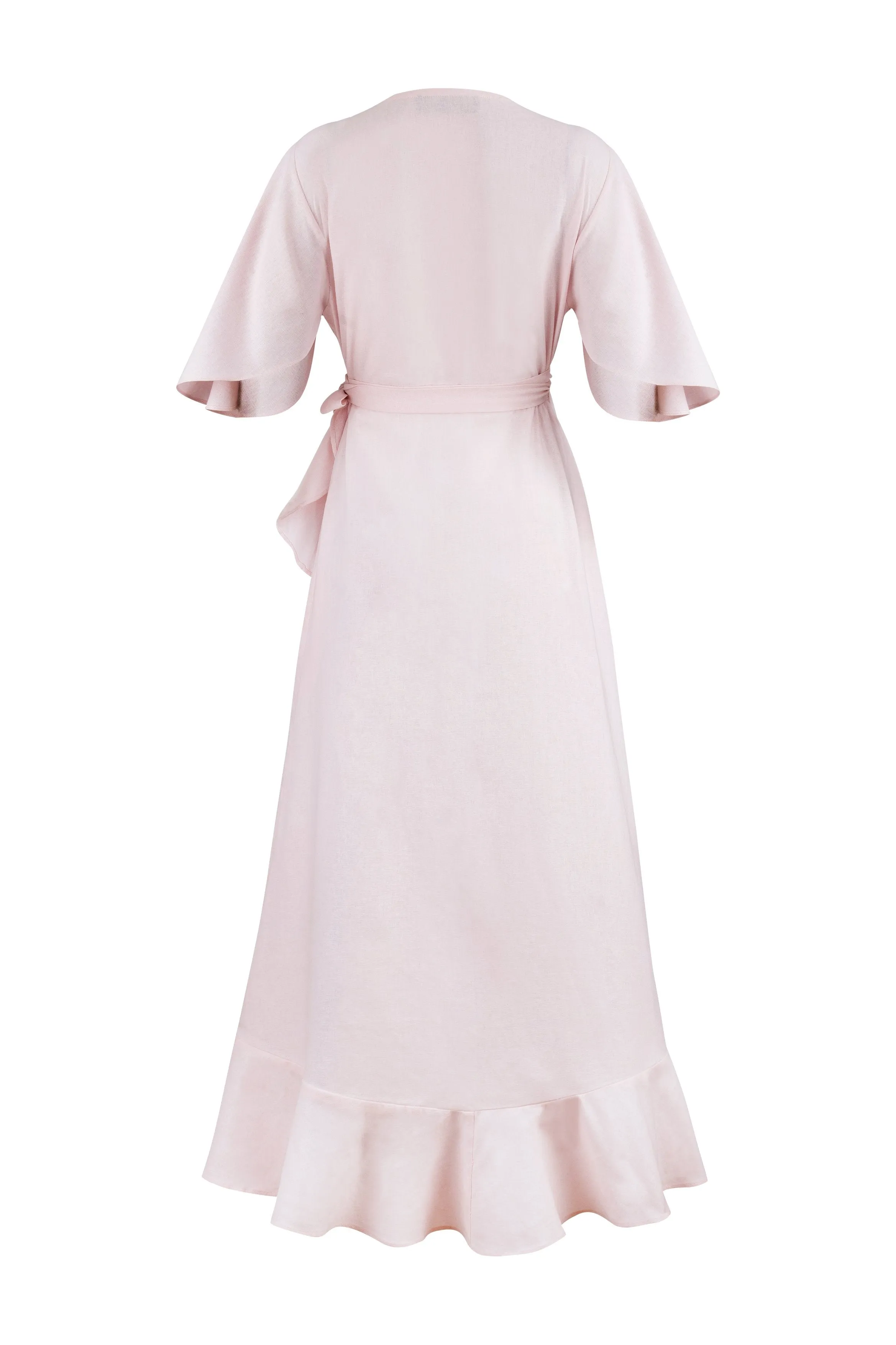 Gol Wrap Dress - Pink by RosewaterHouse