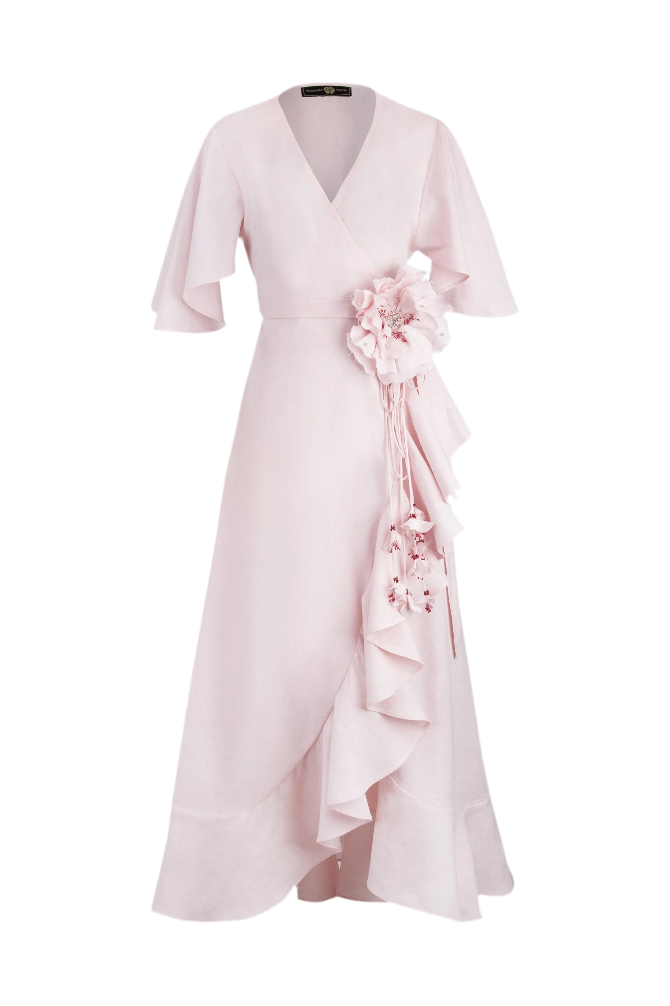 Gol Wrap Dress - Pink by RosewaterHouse