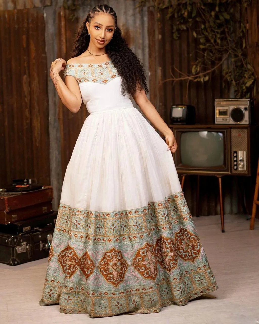 Gorgeous Bridal Habesha Dress Ethiopian Wedding Dress