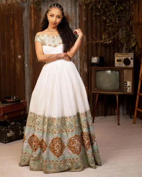 Gorgeous Bridal Habesha Dress Ethiopian Wedding Dress