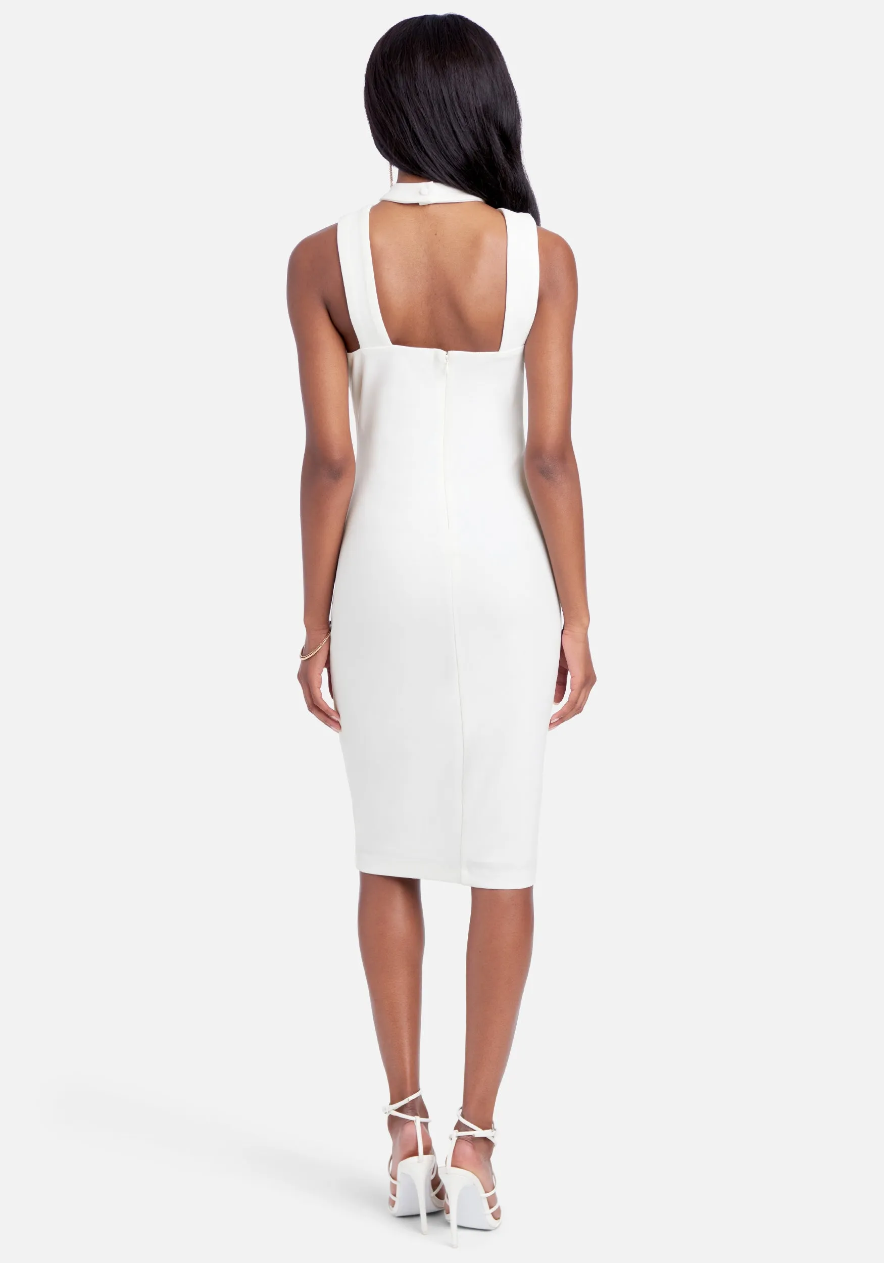 Halterneck Bodycon Midi Dress